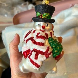 Vintage Inspired Christmas Ornaments Large Snowman